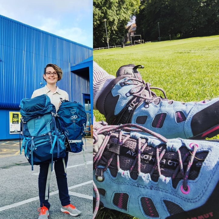 Osprey 50L and 22L backpacks, Mammut Ayako hiking boots